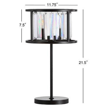 Bevin 21.5" Metal/Crystal LED Table Lamp - JONATHAN Y
